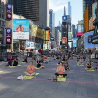 NYC, rising from Covid restrictions, celebrates Yoga Day