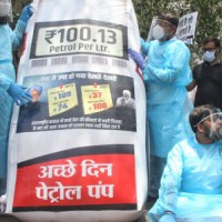 Youth Cong stages protest over soaring petrol, diesel prices