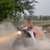 Pacer Saini flaunts his bike, says 'feel the fear' of it