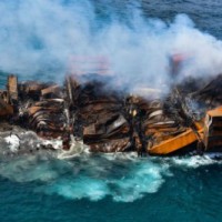 SL launches search operation for data records from burnt ship