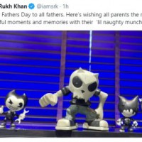 Shah Rukh Khan wishes parents the most beautiful moments with 'lil naughty munchkins'