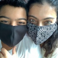 Kajol shares glimpse of 'the masked bandits'