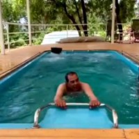 Dharmendra takes to water aerobics, yoga and light exercise