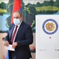 Armenia's ruling party leads in parliamentary polls