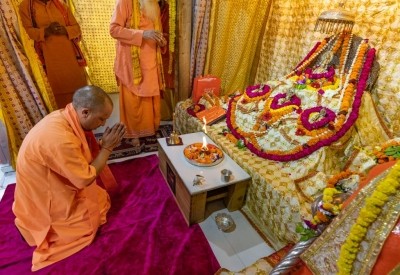 Yogi to lay foundation stone of Ram temple's 'Garbh Griha' in Ayodhya Yogi to lay foundation stone of Ram temple's 'Garbh Griha' in Ayodhya