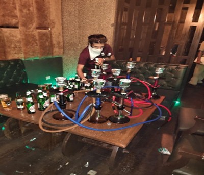 Illegal Hookah bar raided in Ghaziabad; 8 held, owners absconding Illegal Hookah bar raided in Ghaziabad; 8 held, owners absconding