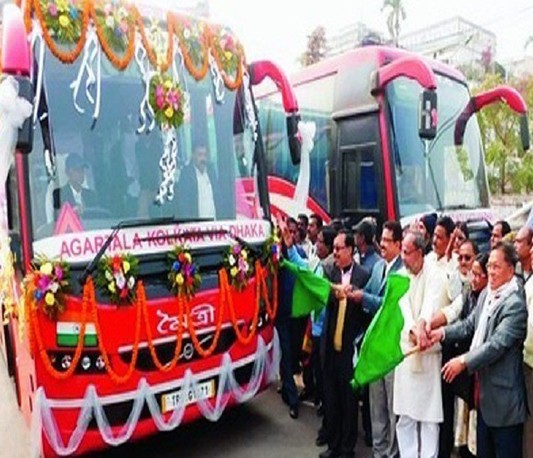 Agartala-Kolkata via Bangladesh bus service resumes after over two years Agartala-Kolkata via Bangladesh bus service resumes after over two years