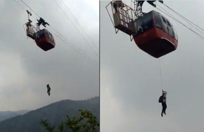 8 tourists stuck in cable car in Himachal; Rescue operation underway 8 tourists stuck in cable car in Himachal; Rescue operation underway