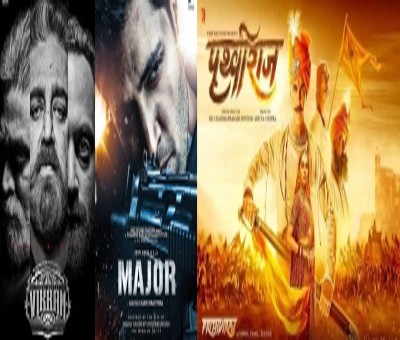 'Vikram' fires away at the top, as 'Samrat Prithviraj' falls behind 'Major' 'Vikram' fires away at the top, as 'Samrat Prithviraj' falls behind 'Major'