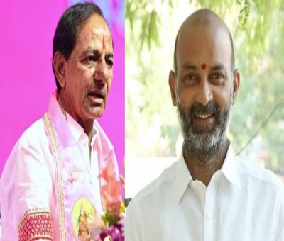 Telangana BJP chief served notice for derogatory skit against KCR