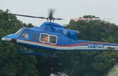 Yogi's chopper makes emergency landing in Varanasi Yogi's chopper makes emergency landing in Varanasi
