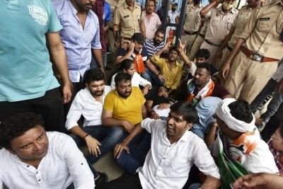 Raj MLA among 178 detained during Cong's protest at Jantar Mantar: Delhi Police Raj MLA among 178 detained during Cong's protest at Jantar Mantar: Delhi Police