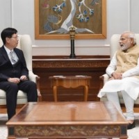 Modi meets Foxconn chief, hails manufacturing plans for India