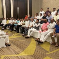 Guwahati: Rebel Sena MLAs hold meeting; celebrate legislator's b'day