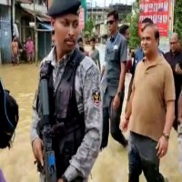 Assam CM visits flood-hit Silchar, meets affected residents