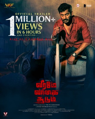 Vishal's 'Veerame Vaagai Soodum' trailer garners 1 million views Vishal's 'Veerame Vaagai Soodum' trailer garners 1 million views