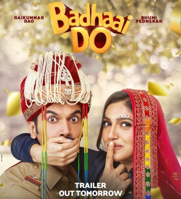 Rajkummar, Bhumi don't let their secrets out in 'Badhaai Do' poster Rajkummar, Bhumi don't let their secrets out in 'Badhaai Do' poster