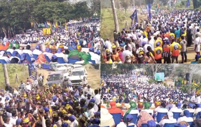 Congress Padayatra on Mekedatu enters second day in K'taka Congress Padayatra on Mekedatu enters second day in K'taka