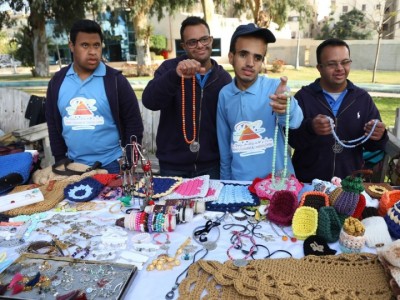 Egyptian children with Down syndrome exhibit hand-made creations Egyptian children with Down syndrome exhibit hand-made creations