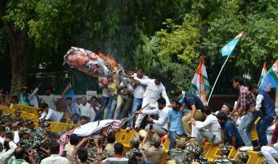 NSUI protests against govt, demands jobs NSUI protests against govt, demands jobs