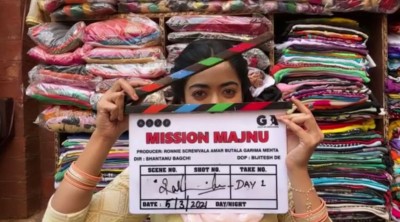 Rashmika Mandanna starts 'Mission Majnu' in Lucknow Rashmika Mandanna starts 'Mission Majnu' in Lucknow
