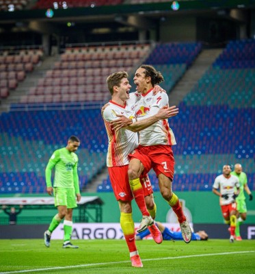 Leipzig reach German Cup semis, beat Wolfsburg 2-0 Leipzig reach German Cup semis, beat Wolfsburg 2-0