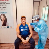 Shastri receives first dose of Covid vaccine