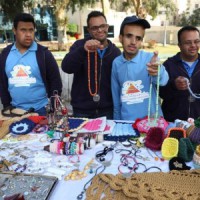 Egyptian children with Down syndrome exhibit hand-made creations