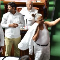 K'taka Cong MLA does a Salman Khan with shirtless protest, suspended