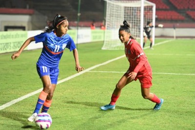 India beat Nepal 7-0 in SAFF U-18 Women's Championship opener India beat Nepal 7-0 in SAFF U-18 Women's Championship opener