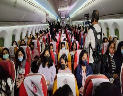 Special flight carrying 218 Indian nationals from Bucharest lands in Delhi