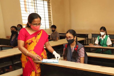 Amid hijab row, 8.73L students to appear for SSLC exams in K'taka Amid hijab row, 8.73L students to appear for SSLC exams in K'taka