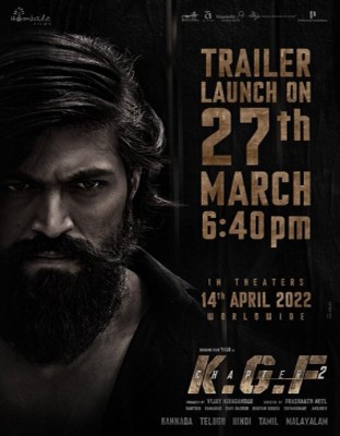 Makers lock release date for trailer of Yash's 'KGF: Chapter 2'