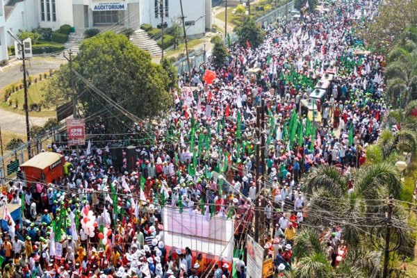 Tribal party's mega rally rocks Tripura politics Tribal party's mega rally rocks Tripura politics