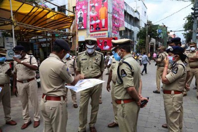 Security tightened in Telangana's Bodhan in view of bandh call Police in Telagana's B Security tightened in Telangana's Bodhan in view of bandh call Police in Telagana's B
