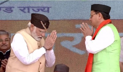 PM congratulates Dhami on taking oath as Uttarakhand CM PM congratulates Dhami on taking oath as Uttarakhand CM