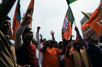 BJP heading to sweep UP, ahead in Uttarakhand & Goa, AAP in Punjab BJP heading to sweep UP, ahead in Uttarakhand & Goa, AAP in Punjab