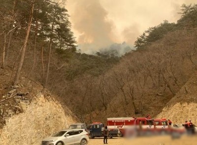 S.Korea: Wildfires on east coast burn nearly 24,000 hectare of woodland S.Korea: Wildfires on east coast burn nearly 24,000 hectare of woodland