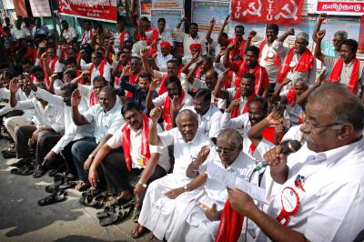 Give a job or our land back, retrenched HM workers as their hunger strike enters day-2 Give a job or our land back, retrenched HM workers as their hunger strike enters day-2
