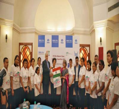 Sports Secy flags off all women trans-Himalayan expedition Sports Secy flags off all women trans-Himalayan expedition