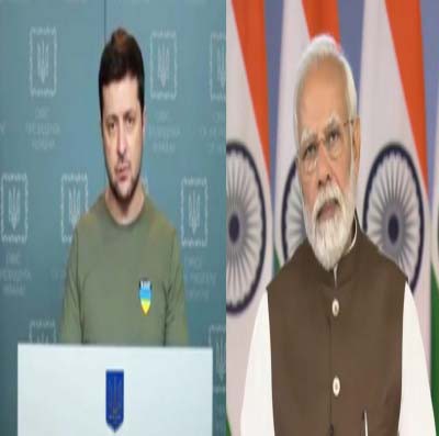 Modi likely to speak to Zelensky on Monday Modi likely to speak to Zelensky on Monday