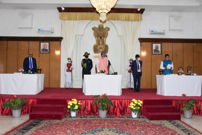 BJP's Rajen Singh sworn in as protem Speaker of Manipur Assembly BJP's Rajen Singh sworn in as protem Speaker of Manipur Assembly