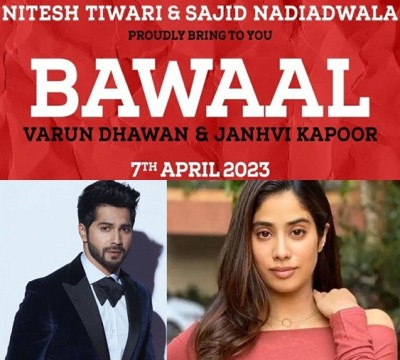 Varun Dhawan, Janhvi Kapoor to star in Nitesh Tiwari's 'Bawaal' Varun Dhawan, Janhvi Kapoor to star in Nitesh Tiwari's 'Bawaal'