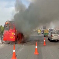 Mobile ATM catches fire on Delhi-Jaipur expressway