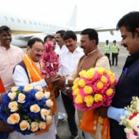 BJP president Nadda arrives in Indore