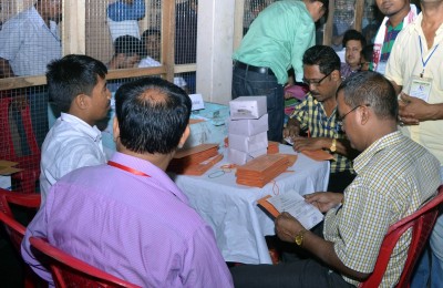 Counting of votes starts in Assam Counting of votes starts in Assam
