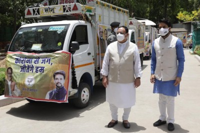 Anurag Thakur thanks Nadda, Himachal CM for helping him set up O2 bank in HP Anurag Thakur thanks Nadda, Himachal CM for helping him set up O2 bank in HP