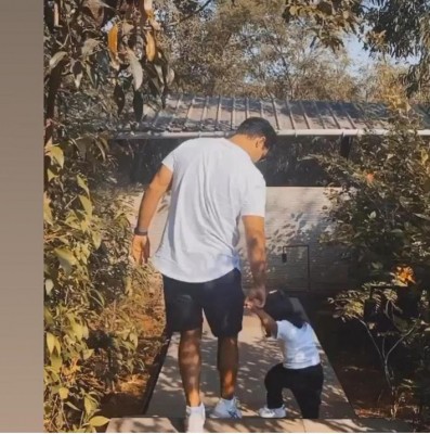 Angad Bedi shares happy photos with daughter after testing negative