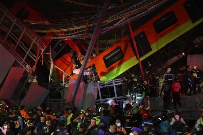 23 dead in Mexico City underground rail bridge collapse