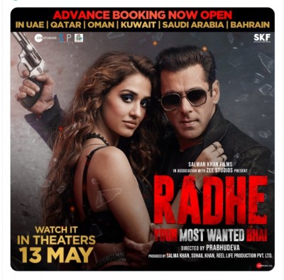 Salman Khan announces advance booking of 'Radhe' in UAE Salman Khan announces advance booking of 'Radhe' in UAE